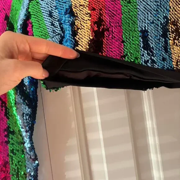 Rainbow sequin long sleeve top - Picture 4 of 7